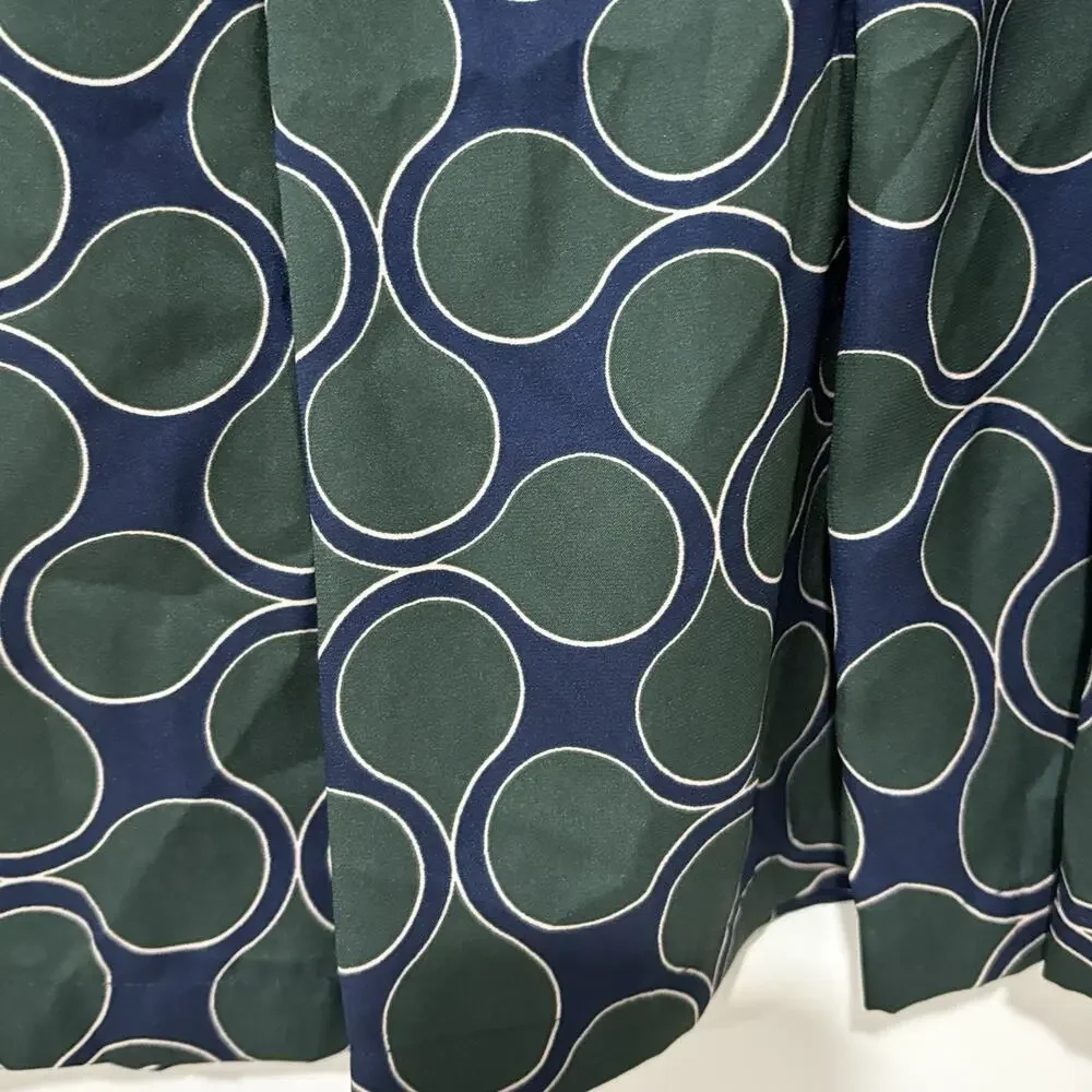 1 State | Short Skirt Mini Green Navy School Girl Preppy Circles- Size Large